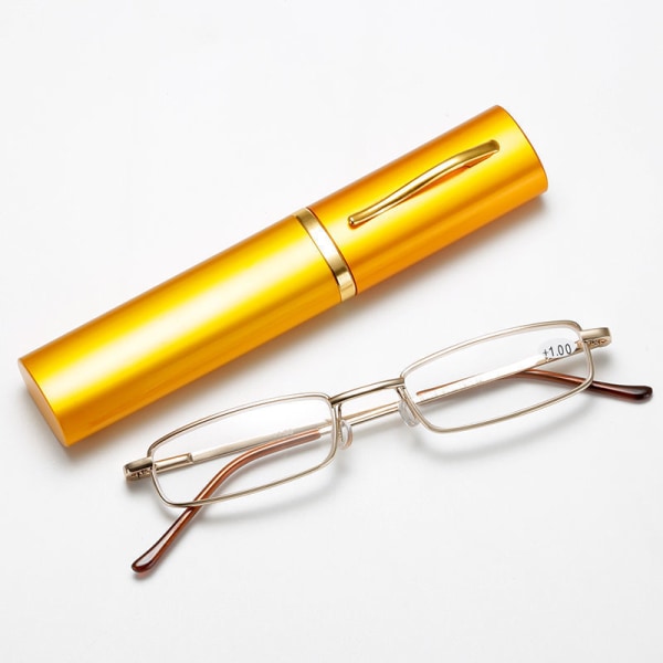 Bärbara pennhållarglasögon för män och kvinnor yellow 250