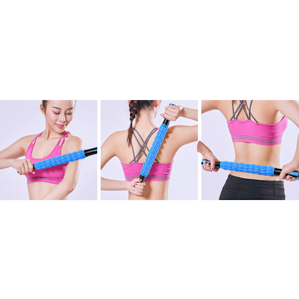 Skumrulle för muskelavslappning, yogastång, träningsrulle, rulle för ben, Langya massage-set C