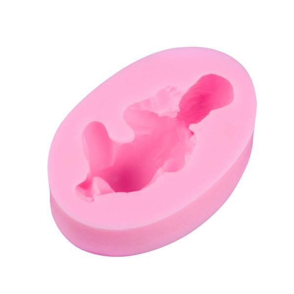 3D Sovande Bebis Silikonform Handgjord Godisform DIY Bakform för Marsipan Chokladkaka Dekoration