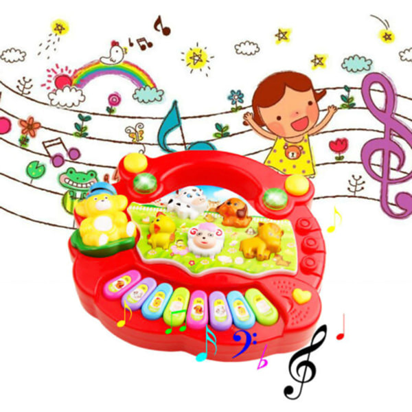 Kids Animal Farm Pianomusik Pedagogiska leksaker Musikinstrument Leksak Baby