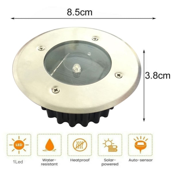 LED Solcellelys til Gulve, Haver og Græs