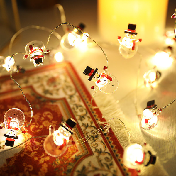 Christmas Wansheng Festival Ornamental Festoon Lamp Santa Claus Snowman Tree Lighting Chain C 3 M 30 led