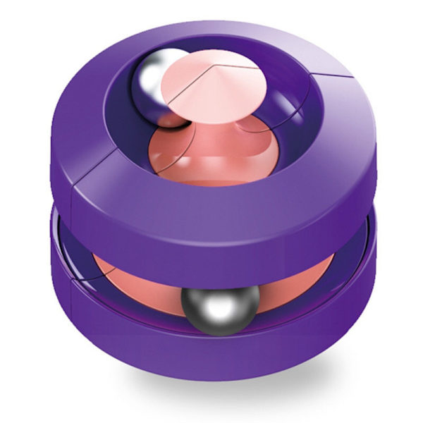 Exotiska Metall Marmor Vuxen Avkoppling Leksaker Kreativ Snurrande Fingerbana Tävling Marmor Rubiks Kub Fingertopp Gy Purple