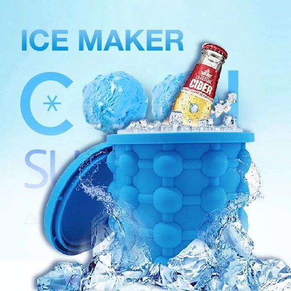 Isbitstråg i silikon, Ice Genie, 11,9x12,9 cm, Blå