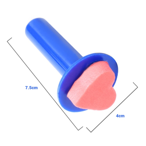 5 st Set med Svampstempelborstar för Barn, Blommor, Hjärtan, Stjärnor, Rita, Måla, Färglägga, Pedagogiska Gåvor