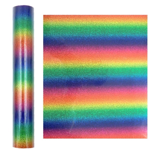 DIY Heat Transfer Selvklæbende Vinyl Bundt Beklædningsgenstand Film Silhouette Papir Stof Holografisk Rainbow Craft Vinyl Design til Telefon Laptop Kaffekopper