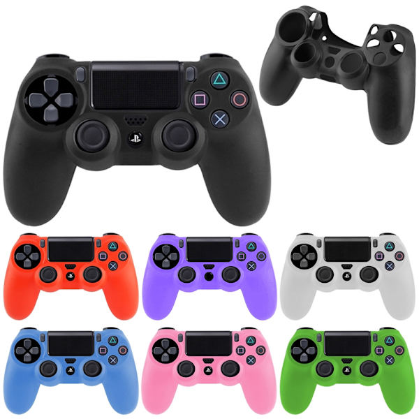 PS4-ohjaimen suojus - Silikonikuori Punainen