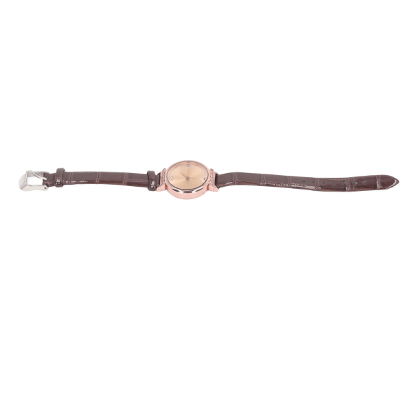 Minimalistisk Klokker for Kvinner, Ultratynn Lærreim, Casual Mote Armbåndsur, Dameur, Enkel Klesklokker, Kvarts Analog Kaffe