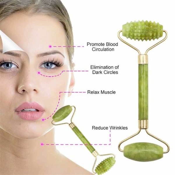 Gua Sha -hierontakiteli, suuri, ruskettunut - vihreä