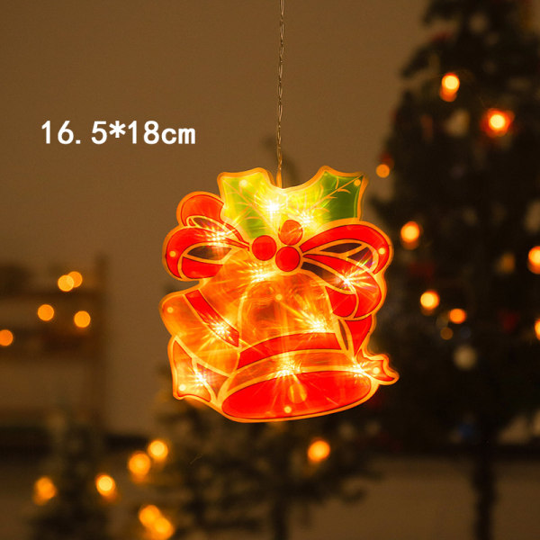 LED Christmas Sucker -lamppu Lumiukon muotoinen ikkunan koristelulamppu Lomatunnelma Pienet värilliset valot C