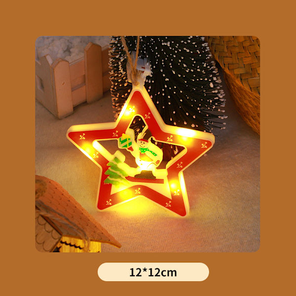 Värilliset valot joulukuusen riipus joulufestivaalin kiinnike koristevalaistusketju Christmas Tree