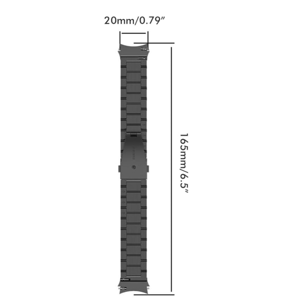Solid rustfritt stål kompatibelt for Samsung Galaxy Watch5 erstatningsstropper metallurrem