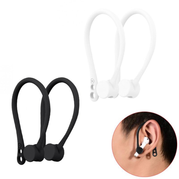 2 Par Öronkrokar för Apple 1 2 Anti Fall Bluetooth Headset Öronkrokar Hörlurshållare för Löpning Jogging Cykling