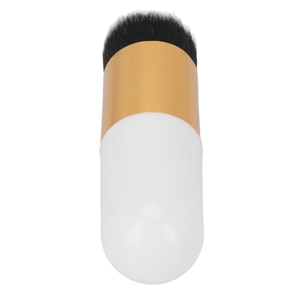 Foundation Makeup Brush Professionell Kosmetisk Flytande Blanding Rouge Flytande Puderborste för Daglig Makeup Vit Guld