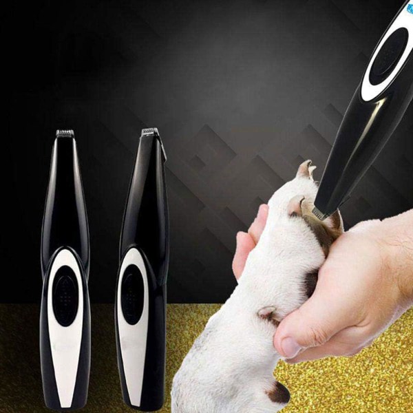 Elektrisk kjæledyrhårtrimmer USB oppladbar trådløs liten hårtrimmer for hunder Katter Poteører Øyne Ansiktshårpleie black