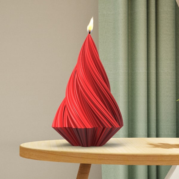 Kartiomainen geometrinen kaareva pylväs silikonimuotti 3D Creativ S