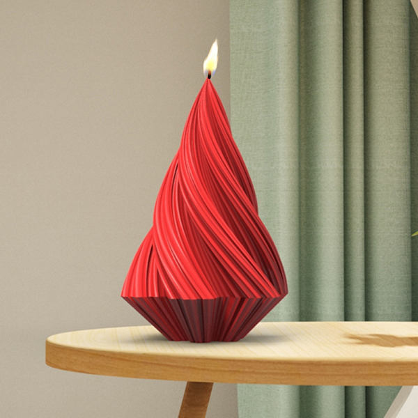 Konisk geometrisk böjd kolonn silikonform 3D Creativ S