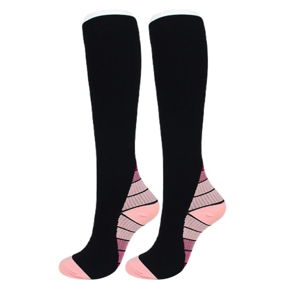 Unisex kompressiosukat Athletic Sports -polvipituiset sukat Pink