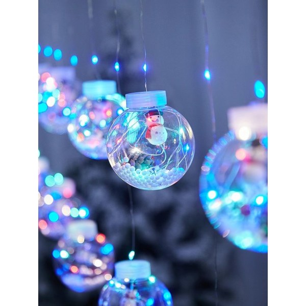 LED Juleønske-kuler Romantisk Høytidsdekorativ Lys Soverom Butikkvindu Snowman-[Color]] 3 M-30led