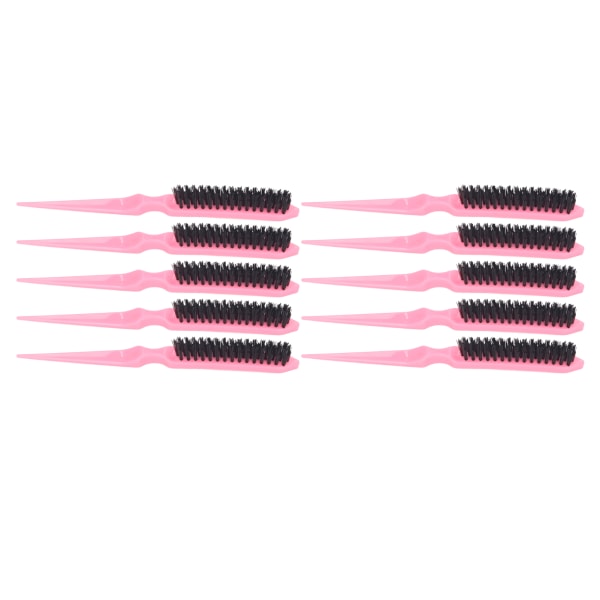 10 stk Rottehalebørste Kam 3 Rader Nylonbørste Hårtupperingsbørste for Håravskilling Styling