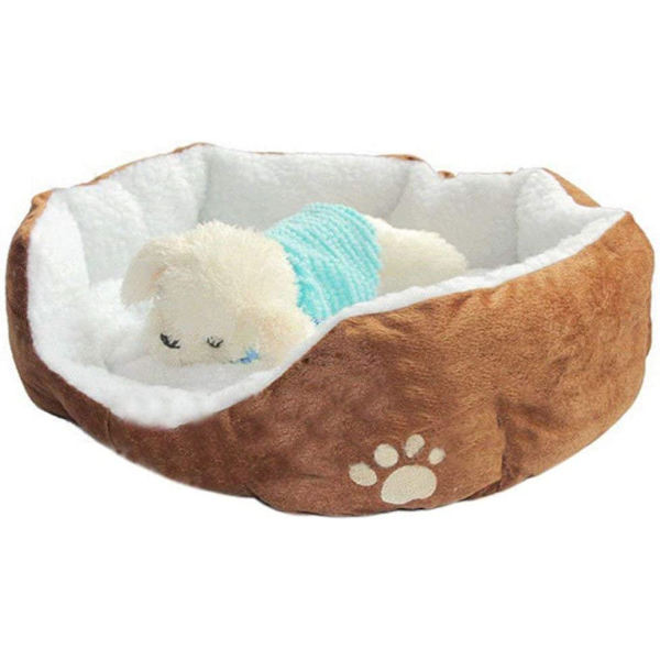 Super varm og blød fleece hundeseng til hunde og katte