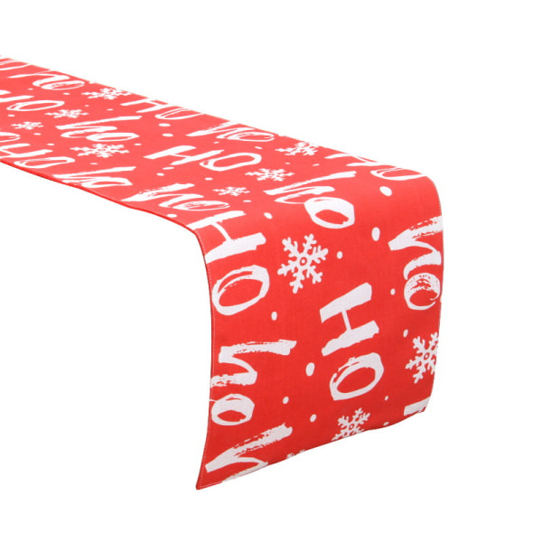 Julebordløper Dobbeltlags Bomullslin Dobbeltlags Kreativ Trykking Snømann Gammel Mann Bord HL Table Runner 01 180*33cm