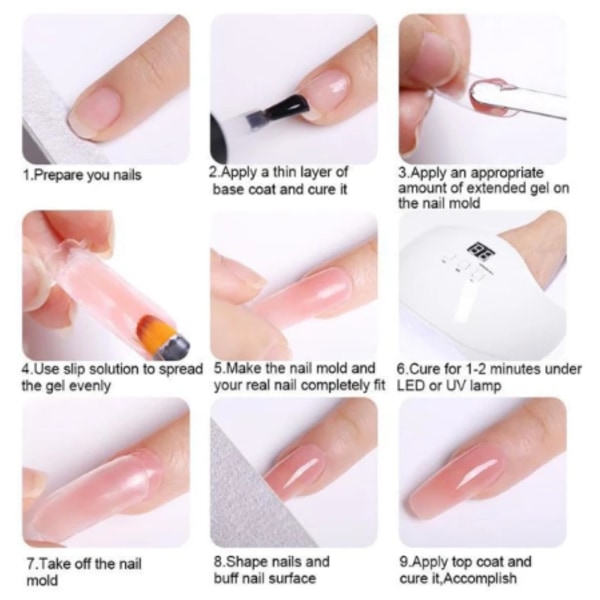 11 set nagel gel färg set nagel kit polygel kit #02