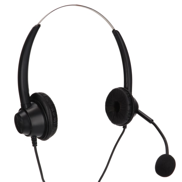 H360DRJ9MV RJ9 Office Headset Binaural Telefon Headset med Justerbar Høyttalervolum og Mikrofon Dempe