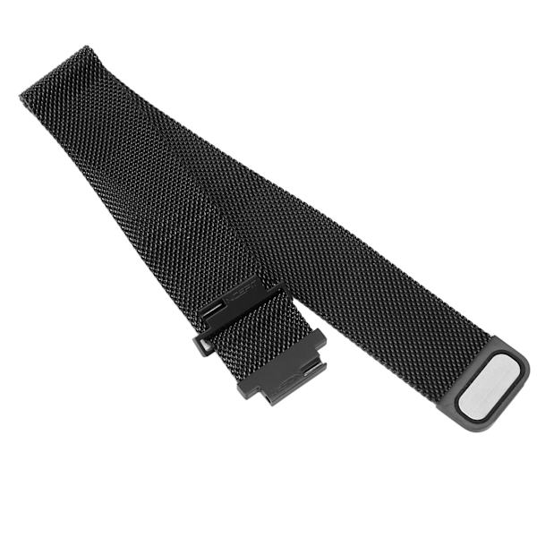 15 mm älykellohihna rannehihna ruostumattomasta teräksestä magneettilukko lukon liittimellä Amazfit 2 A1807 Musta