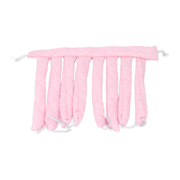 Värmefri Curling Rod för Sömn, Hårcurl Styling Roller Band för Kvinnor och Flickor, Extra Långt Hår, Rosa