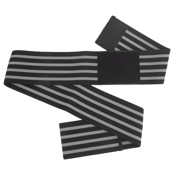 Sportarmbåge Kompressionsbandage Elastisk Armbågsomslag Stöd Skyddshylsa Svart och Grå Rand