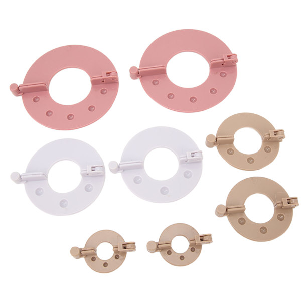 8-pack Pompom Maker-set Förbättra Effektiviteten Fluff Bollvävare för DIY Ull Stickning Hantverk