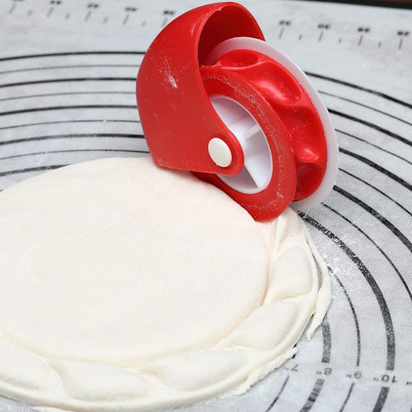 6 st Degskärare i Plast, Hjulrulle för Bakverk, Dekoratör, Köksbakverktyg för Pajdeg, Pasta, Pizza Dekoration