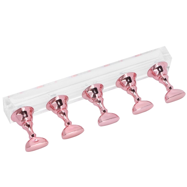 Nagelkonst Display Stativ Magnetisk Nagel Fingernagel Spets Hållare Manikyr Set Verktyg Rosrosa