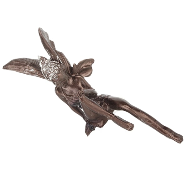 Unik Formet Sød Harpiks Statue Miniature Figur Skulptur til Have Hjem Dekoration Brun