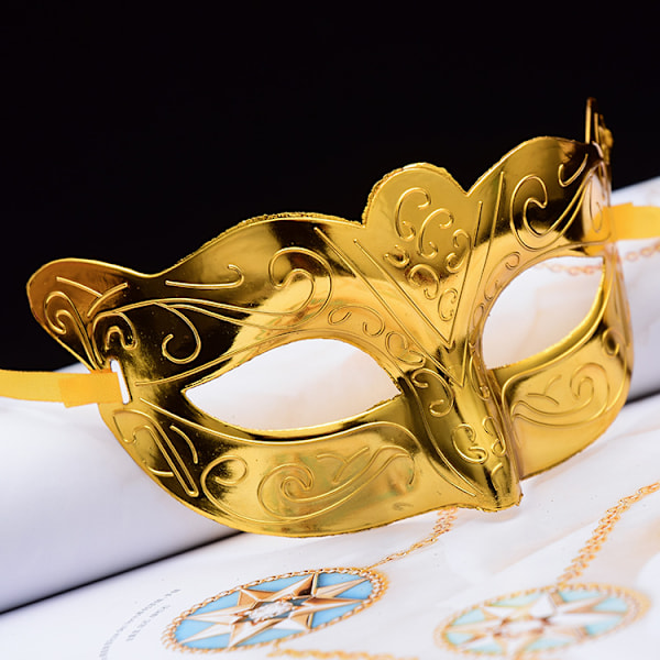 Barnemasker for voksne menn og kvinner, masker for sminkeball og fest C