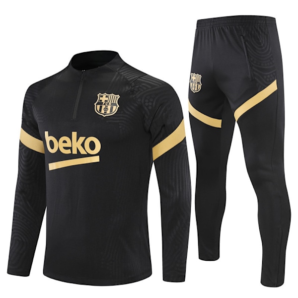 Fc Barcelona Black Jersey Set Long Sleeve Football Tracksuit S size