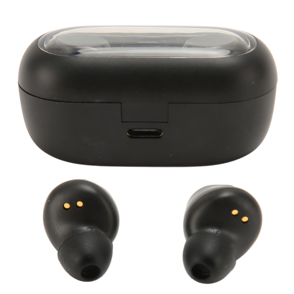 Bluetooth 5.3 öronsnäckor IPX5 Vattentäta Lätta Stereo Ljud Smart Touch Control Trådlösa Bluetooth öronsnäckor för Sport Svart