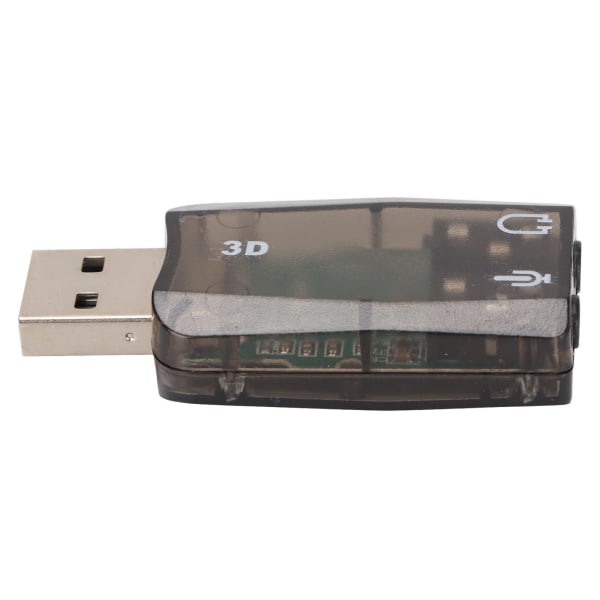 USB-äänikortti Stereo Virtual 5.1 -kanavainen ulkoinen ääniadapteri 3,5 mm:n kuuloke- ja mikrofoniliitännöillä Windows-tietokoneille