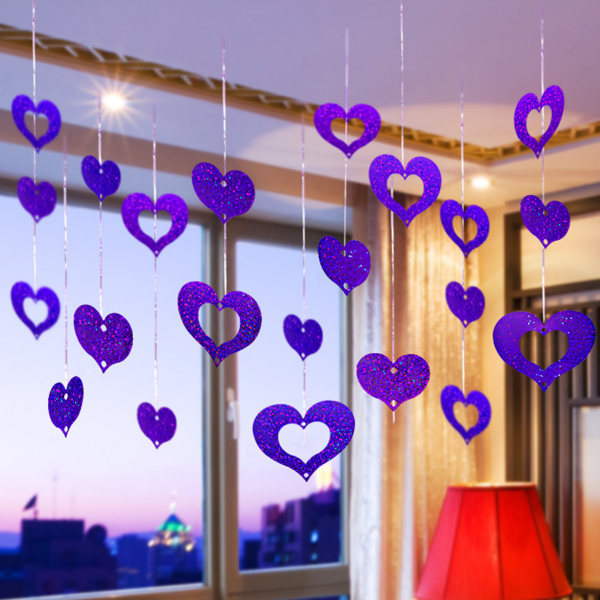 1 sett ballong glitterpynt til bryllup