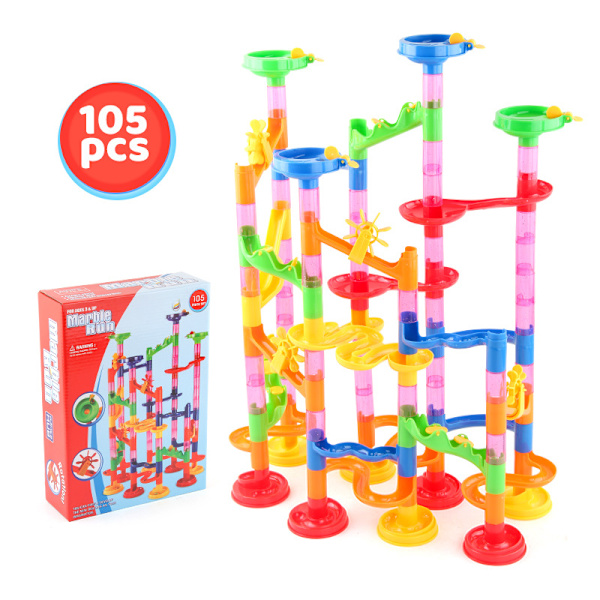 Kulabana Stor Partikel Glidkula Byggklossar Pussel Monteringsskena Byggklossar Leksaker 105pcs-B