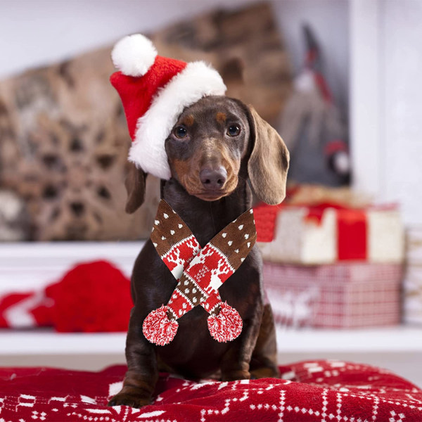 Hunde jul tørklæde kæledyr hvalp jul