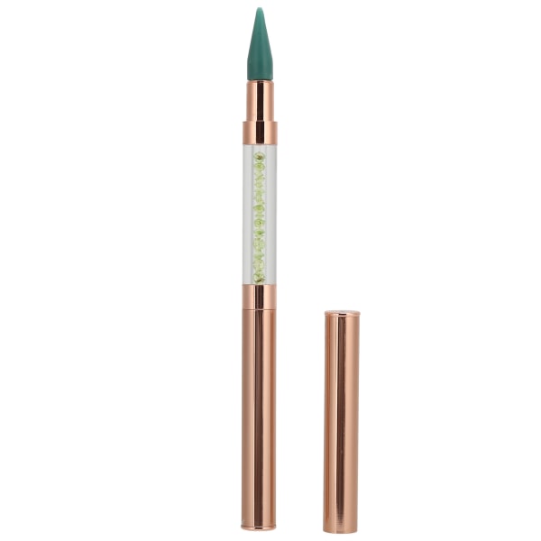 DualEnded Dotting Pen Vaxspets Strass Pickup Tool Dotting Pen Manikyr Nail Art Tool (grön)