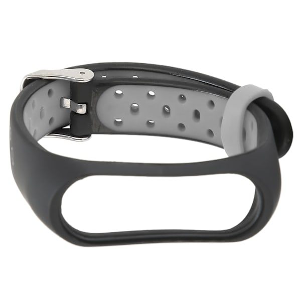 Smart Armbånd Smartklokke Håndleddsbånd Sløyfebånd Rem Tofarget Anti-Tapte for Xiaomi Mi Band 6 5 NFC (Svart Grå)