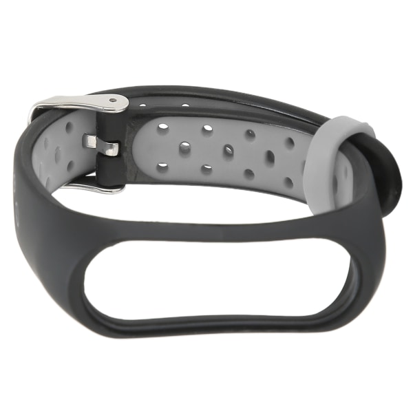 Smart Armbånd Smartwatch Håndledsrem Loop Armbånd Rem Bicolor Anti Lost til Xiaomi Mi Band 6 5 NFC (Sort Grå)