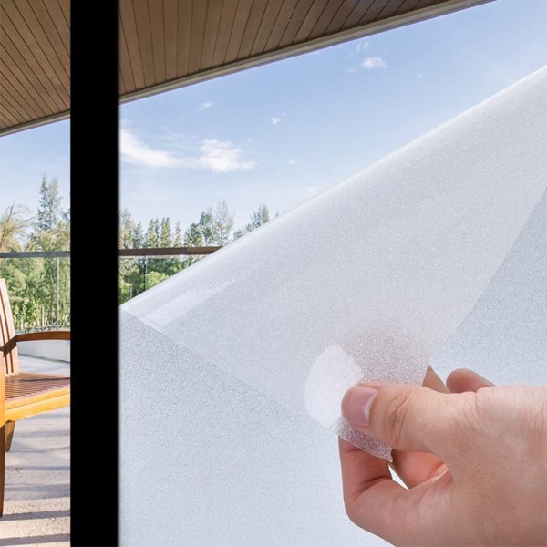 Tjock, transparent, ogenomskinlig och självhäftande fri, avtagbar elektrostatisk frostad glasfilm Pure frosted 120cm * 1m