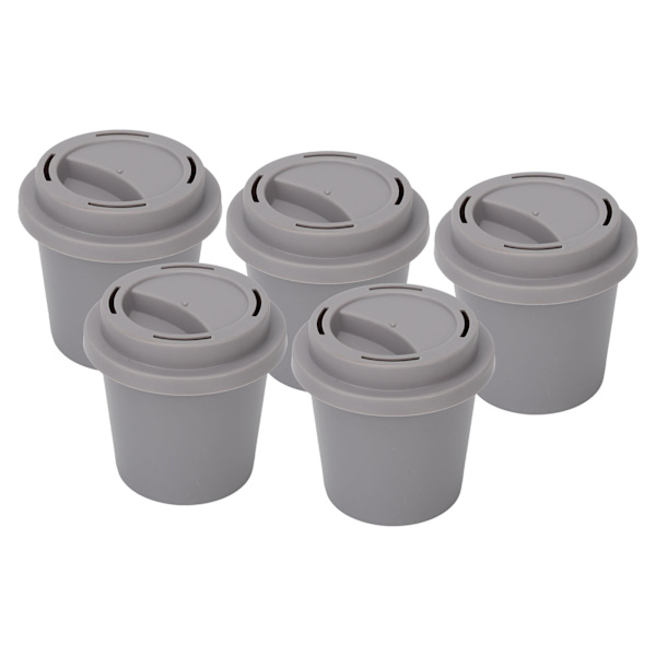 5 stk Grå Kaffe Kop Skønhedssvamp Holder Letvægts Bærbar Makeup Svampebeholder Æske