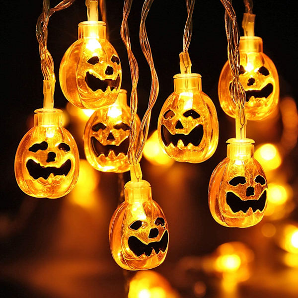 30 LED Halloween-lampor flerfärgad, halloweenlampor