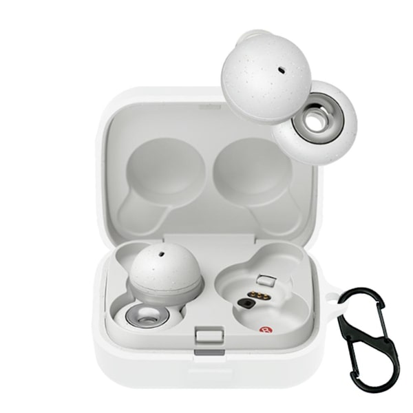Silikonebeskyttende etui kompatibel med LinkBuds WF-L900 Bluetooth-øretelefoner med nøglering