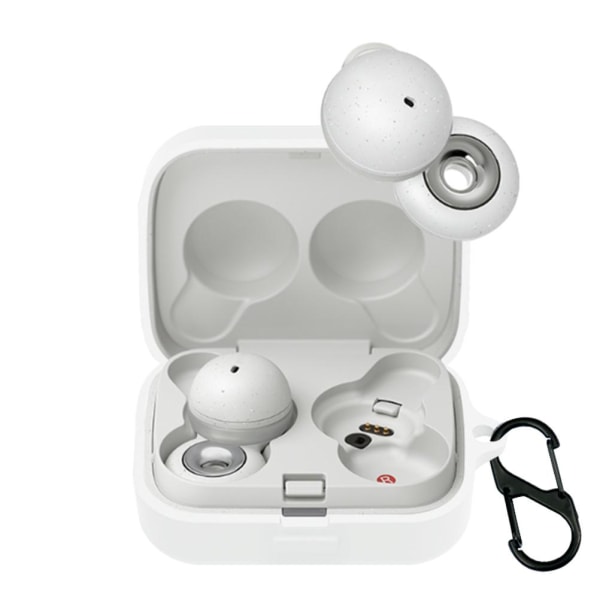 Silikonfodral kompatibelt med LinkBuds WF-L900 Bluetooth-hörlurar, skyddande fodral med nyckelring